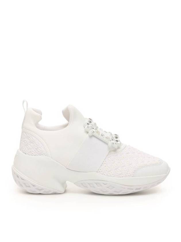 Viv Run Strass Buckle Low Top Sneakers White - ROGER VIVIER - BALAAN 2