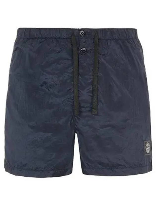 Men's Nylon Metal Swim Shorts Navy - STONE ISLAND - BALAAN 2