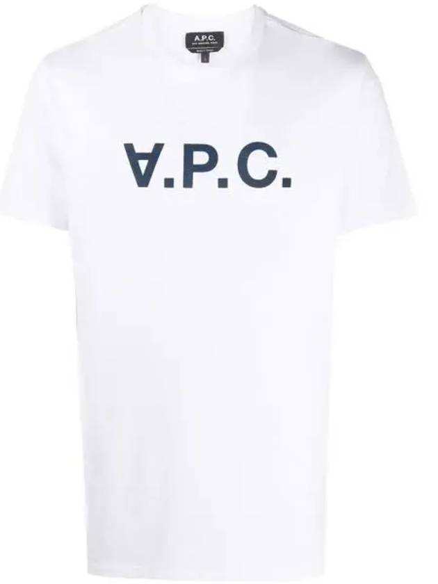 Men's VPC Logo Short Sleeve T-Shirt White - A.P.C. - BALAAN 2