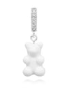 NOSTALGIA BEAR POWDER PAVE CONNECTOR SILVER Nostalgia bear pave powder silver pendant charm - CRYSTAL HAZE - BALAAN 1