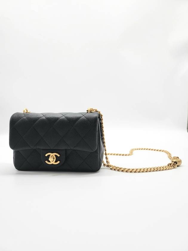 Calfskin Mini Flap Shoulder Bag Black - CHANEL - BALAAN 9