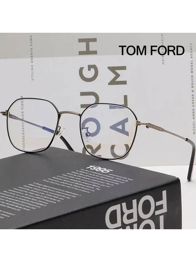 Blue Light Blocking Glasses Frame TF5786KB 001 Glasses Vintage Metal Asian Fit - TOM FORD - BALAAN 2