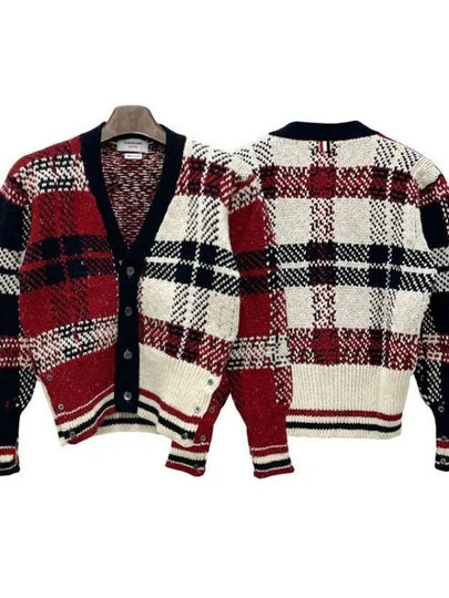 Donegal Tartan Check Cardigan - THOM BROWNE - BALAAN 2