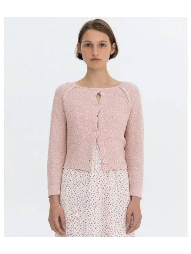 BOUCLE KNIT CARDIGAN PINK - BENSIMON - BALAAN 1