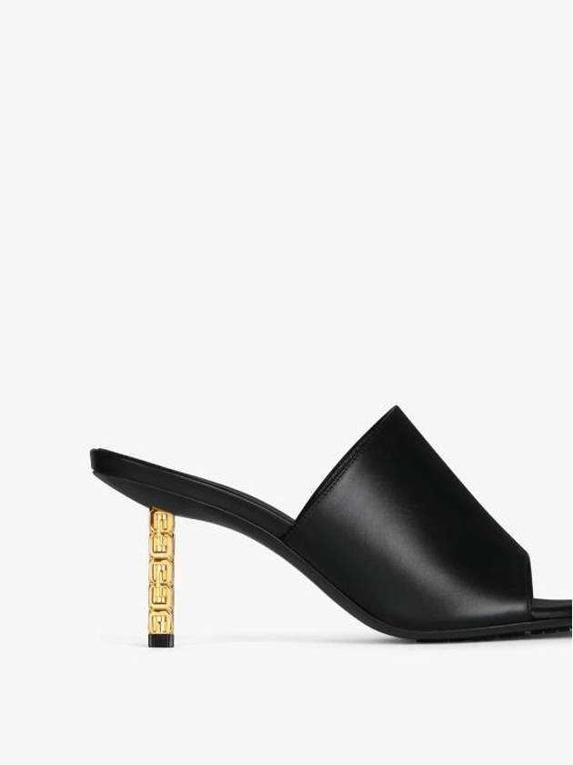 G Gold Cube Mules Sandal Hills Black - GIVENCHY - BALAAN 7