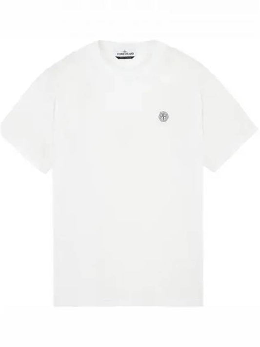 Men's Logo Short Sleeve T-Shirt White - STONE ISLAND - BALAAN 2