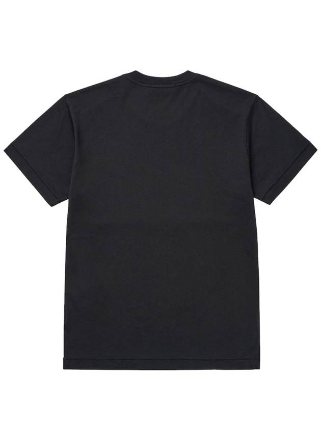 Logo Patch Short Sleeves T-Shirt Black - STONE ISLAND - BALAAN 4