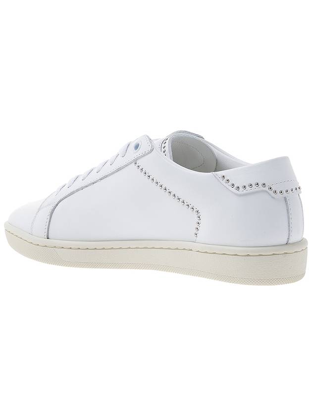 Women's SL 08 Smooth Leather Low Top Sneakers Blanc Optic - SAINT LAURENT - BALAAN.