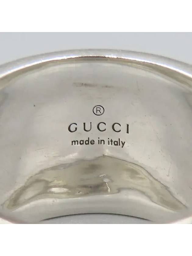 461991 Feline Head Green Stone Silver Ring No 24 - GUCCI - BALAAN 4