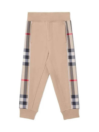 Kids Women s Check Panel Trimming Track Pants 8054036 - BURBERRY - BALAAN 1