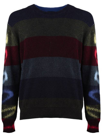 Paul Smith Multicolor Striped Cotton Crewneck Sweater - PAUL SMITH - BALAAN 1