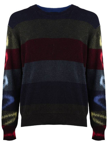 Paul Smith Multicolor Striped Cotton Crewneck Sweater - PAUL SMITH - BALAAN 1