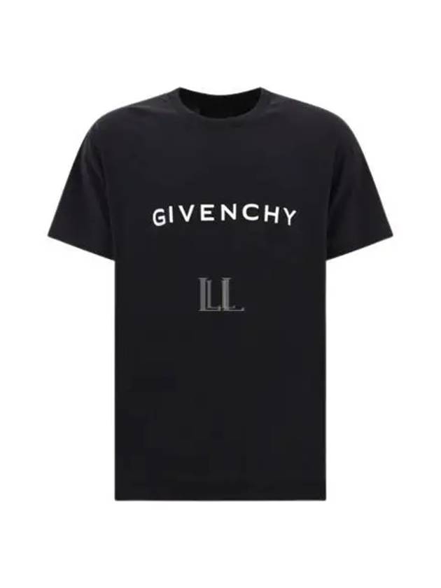 Logo Oversized Fit Cotton Short Sleeve T-Shirt Black - GIVENCHY - BALAAN 2