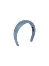 Logo Patent Leather Headband Astral Blue - MIU MIU - BALAAN 1