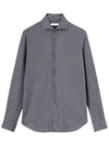 Andrew Cashmere Silk Long Sleeve Shirt Grey - LORO PIANA - BALAAN 2