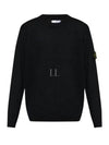 Compass Badge Knit Top Black - STONE ISLAND - BALAAN 2