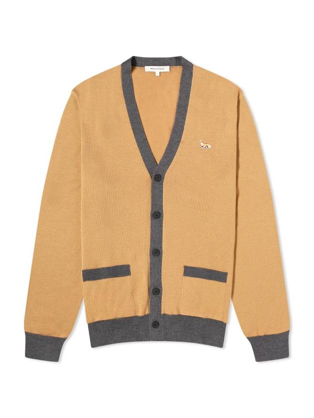 Baby Fox Patch Regular Cardigan Beige - MAISON KITSUNE - BALAAN 1