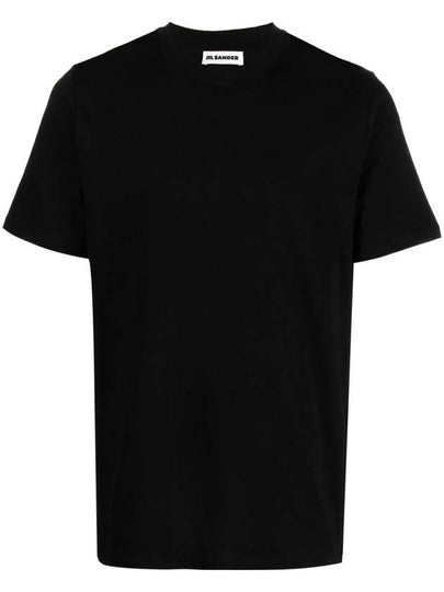 Classic Crew Neck Cotton Short Sleeve T-Shirt Black - JIL SANDER - BALAAN 2