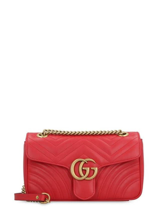 Small Leather Shoulder Bag Red - GUCCI - BALAAN 1