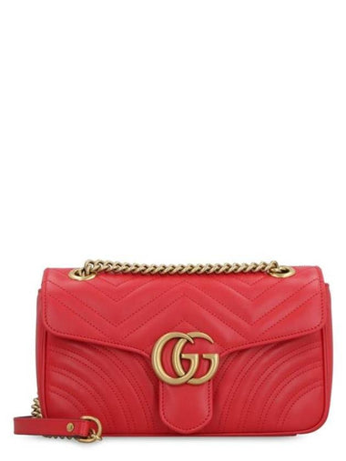 Small Leather Shoulder Bag Red - GUCCI - BALAAN 1