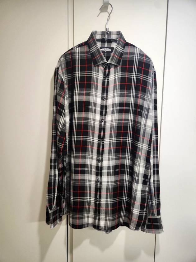 SS Viscose Flannel Check Shirt - DSQUARED2 - BALAAN 9