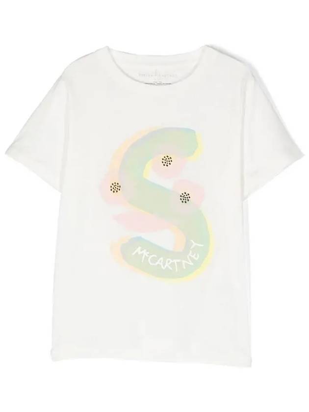 Kids Logo Print T Shirt TS8C81 Z0434 101 - STELLA MCCARTNEY - BALAAN 1