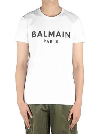 Logo Print Short Sleeve T-Shirt White - BALMAIN - BALAAN 2