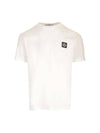 Logo Patch Short Sleeves T-Shirt White - STONE ISLAND - BALAAN 1