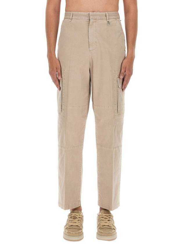 gabardine cargo straight pants beige - FENDI - BALAAN 2