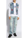 Distressed Straight Jeans Light Blue - DSQUARED2 - BALAAN 4