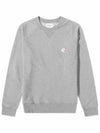 Monochrome Fox Head Patch Classic Cotton Sweatshirt Grey Melange - MAISON KITSUNE - BALAAN 2