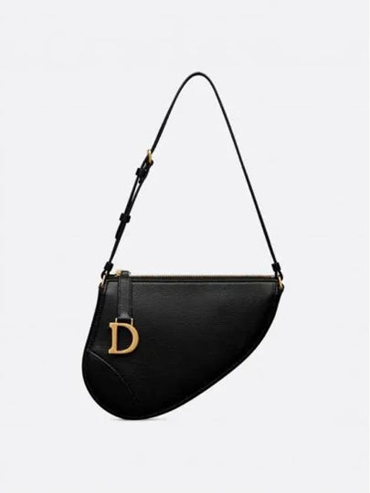 Saddle Rodeo Goatskin Pouch Bag Black - DIOR - BALAAN 2