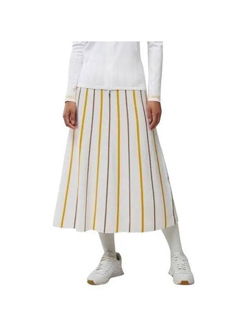 Manhattan Striped Knit Skirt White - J.LINDEBERG - BALAAN 1