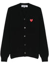 Heart patch wool cardigan AXN008 - COMME DES GARCONS PLAY - BALAAN 1