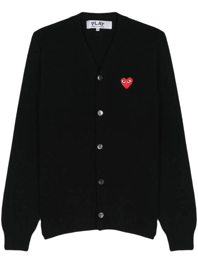 Heart patch wool cardigan AXN008 - COMME DES GARCONS PLAY - BALAAN 1