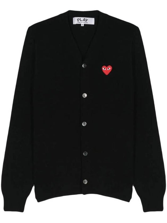 Heart patch wool cardigan AXN008 - COMME DES GARCONS PLAY - BALAAN 1