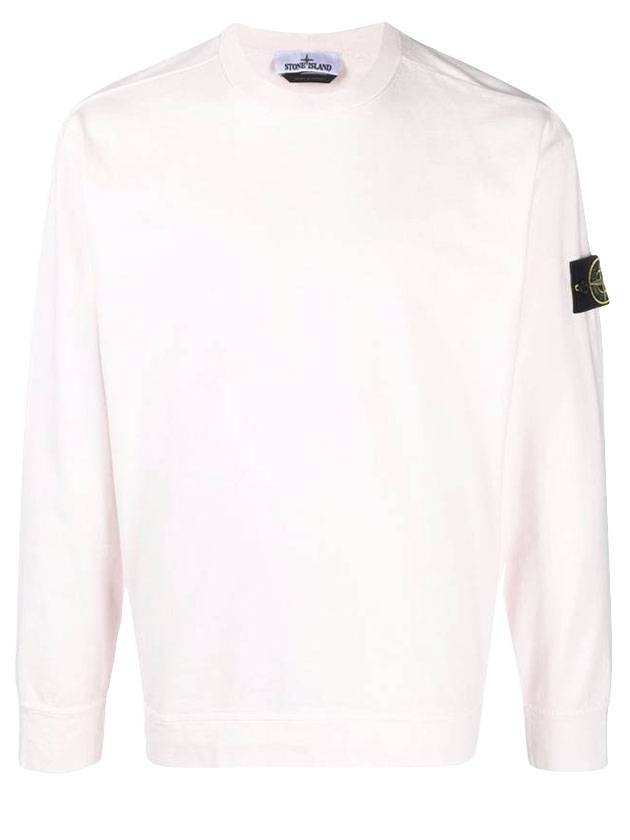 Waffen Patch Garment Dyed Heavy Cotton Sweatshirt Rose - STONE ISLAND - BALAAN 1