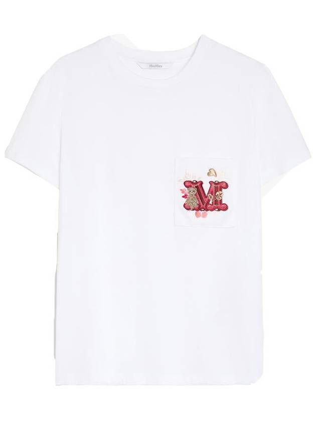 Max Mara Nunzio Jersey T-Shirt With Embroidered Pocket - MAX MARA - BALAAN 1