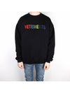 Crystal Logo Crew Neck Sweatshirt Black - VETEMENTS - BALAAN 2