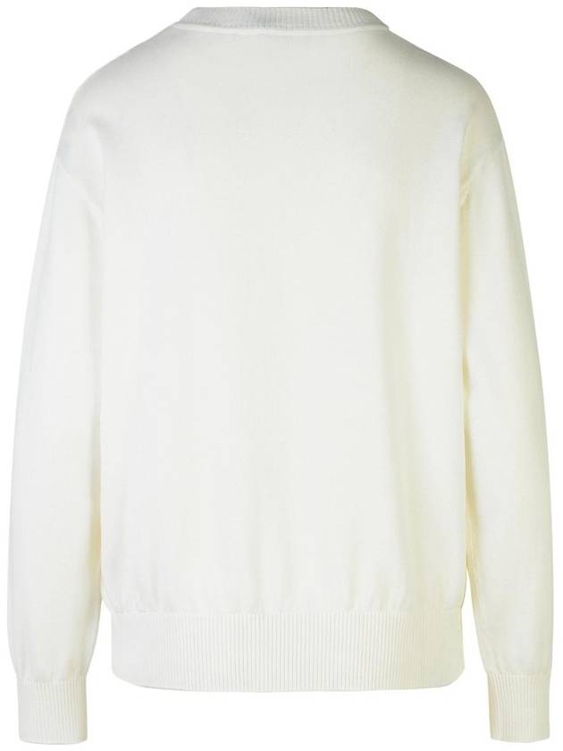 Moschino Jeans White Cotton Sweater - MOSCHINO - BALAAN 3