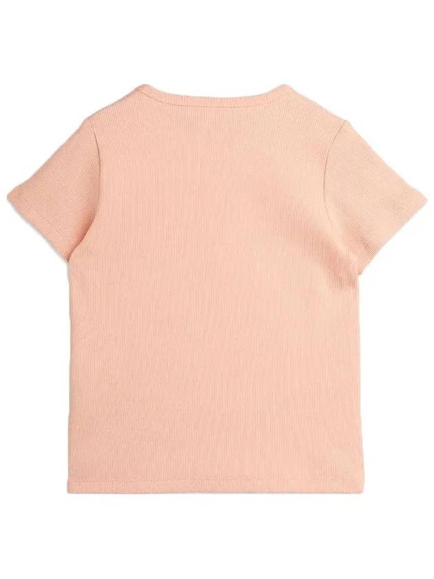 Kids Ribbed T Shirt Pink 22220113 28 - MINI RODINI - BALAAN 3