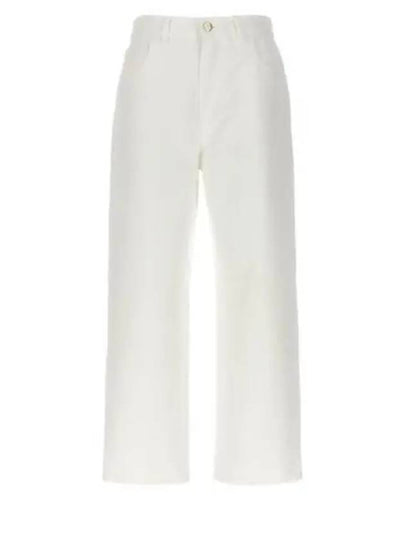 Cotton Cropped Jeans White - MONCLER - BALAAN 2