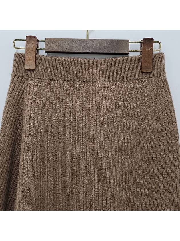 Women's Verna Wool Unbalanced Skirt Camel - MAX MARA - BALAAN 5