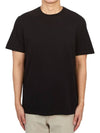 Embroidered Logo Crew Neck Short Sleeve T-Shirt Black - GOLDEN GOOSE - BALAAN 2