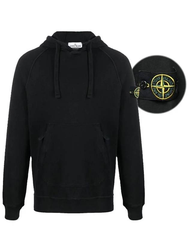 Men's Wappen Patch Sweat Hoodie Black - STONE ISLAND - BALAAN 3