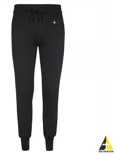 Embroidered Logo Knit Track Pants Black - VIVIENNE WESTWOOD - BALAAN 2