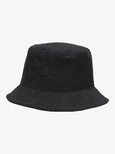 Apex Corduroy Bucket Hat Black - NIKE - BALAAN 1