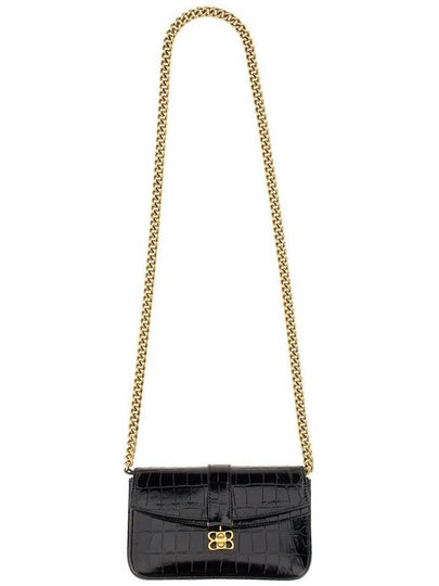 BB Logo Buckle Flap XS Shoulder Bag Black - BALENCIAGA - BALAAN 2