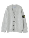 Logo Patch Cardigan Dark Grey - STONE ISLAND - BALAAN 2