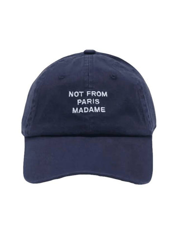 Embroidery Slogan Ball Cap Navy - DROLE DE MONSIEUR - BALAAN 1